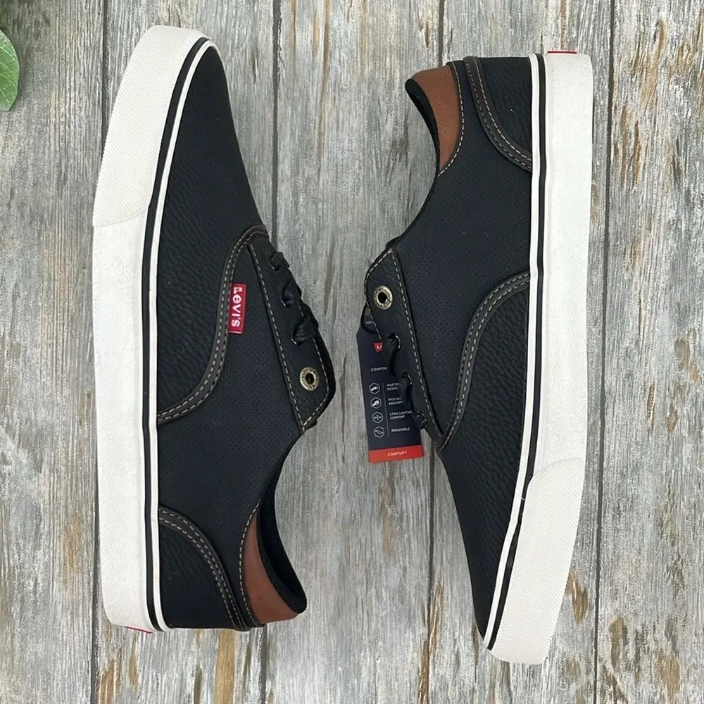 Levi's Mens Black Ethan Casual Fashion Sneaker Shoes Size 9